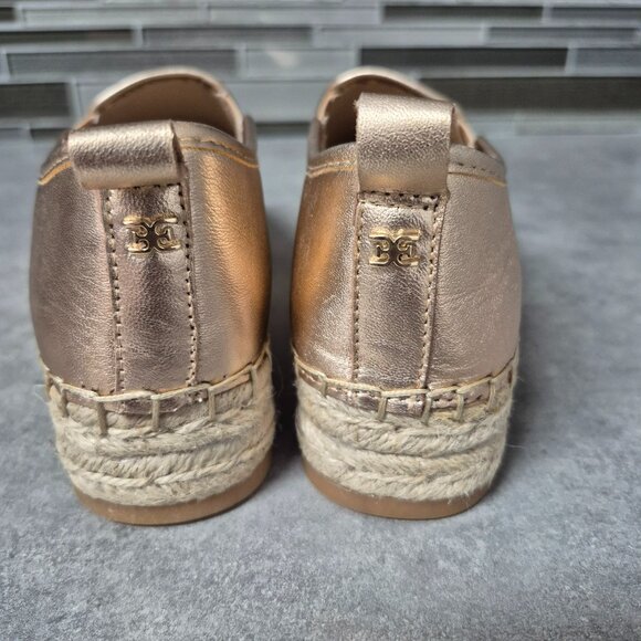 Sam Edelman Rose Gold Slip On Platform Espadrille Size 7 - Picture 5 of 10